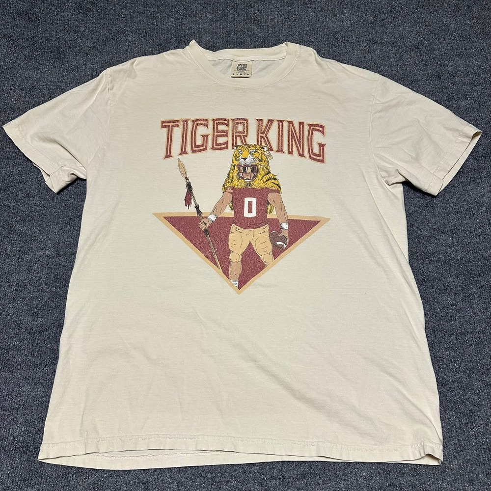 Comfort Colors Barstool Sports Tiger‎ King Joe Burrow LSU T-Shirt Mens Large